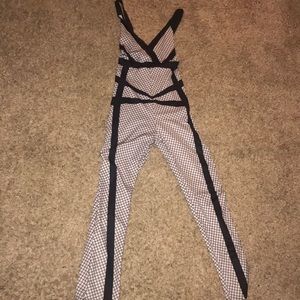 Black and white jumpsuit